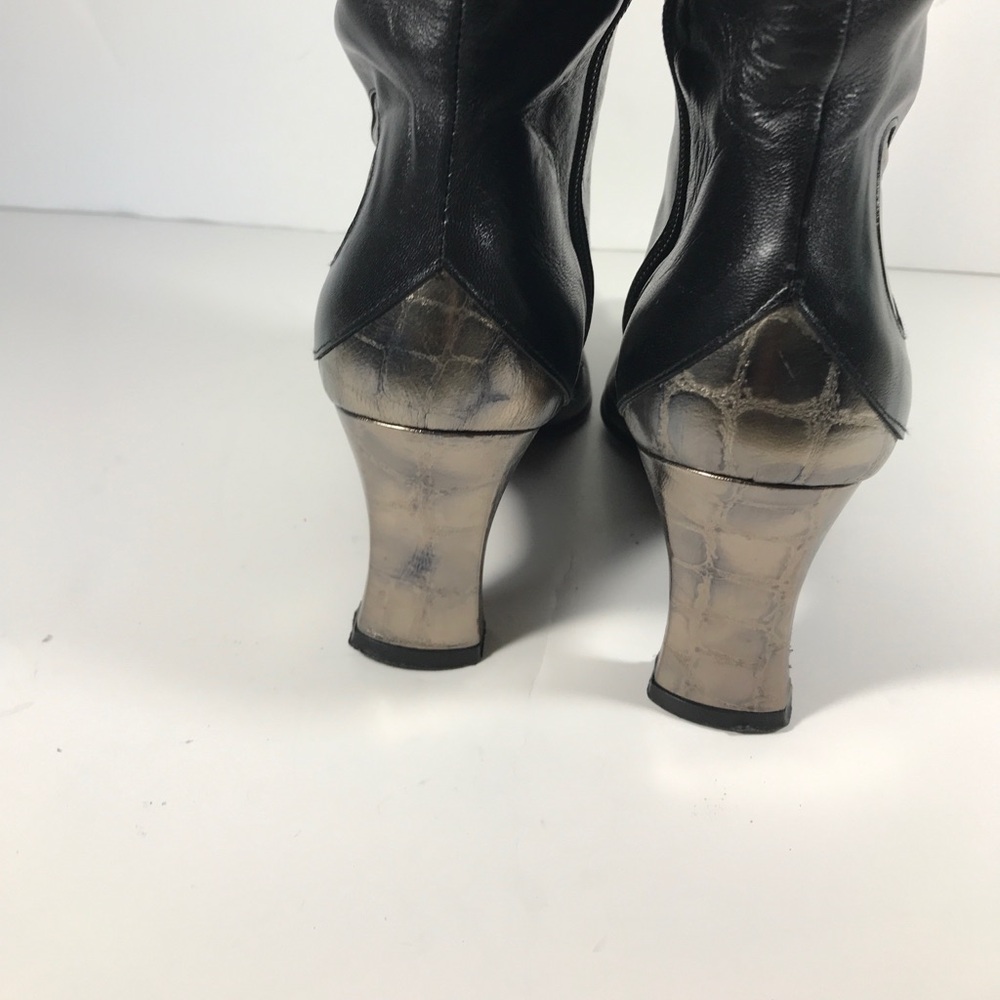 Judi Z Boots black & silver size 8M - Picture 4 of 6
